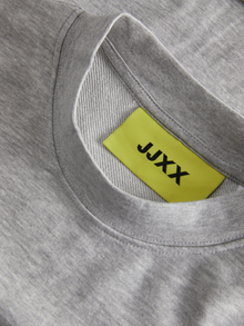 Jack & Jones Rahat Kalıp Bisiklet Yaka Sweatshirt -Light Grey Melange - 12253287