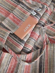 Jack & Jones Kadın Desenli Askılı Keten Bluz - Raya -Peach Echo - 12253416
