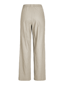 Jack & Jones Kadın Keten Pantolon - Poppy -Feather Gray - 12253952