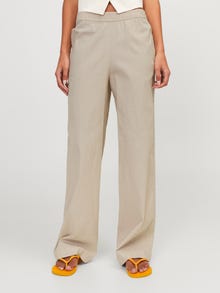 Jack & Jones Kadın Keten Pantolon - Poppy -Feather Gray - 12253952