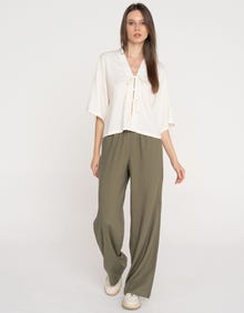Jack & Jones Kadın Keten Pantolon - Poppy -Dusty Olive - 12253952