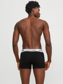 Jack & Jones Erkek Logolu Beli Lastikli 5'li Boxer Paketi - Solid -Black - 12254366