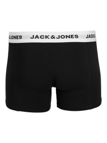 Jack & Jones Erkek Logolu Beli Lastikli 5'li Boxer Paketi - Solid -Black - 12254366