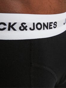 Jack & Jones Erkek Logolu Beli Lastikli 5'li Boxer Paketi - Solid -Black - 12254366