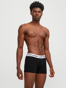 Jack & Jones Erkek Logolu Beli Lastikli 5'li Boxer Paketi - Solid -Black - 12254366