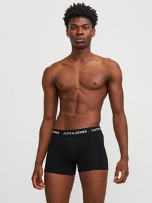 Jack & Jones Erkek Logolu Beli Lastikli 5'li Boxer Paketi - Solid -Black - 12254366