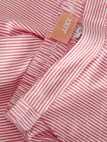Jack & Jones Kadın Çizgi Desenli Rahat Kesim Şort - Sıva -Fiery Red - 12254554