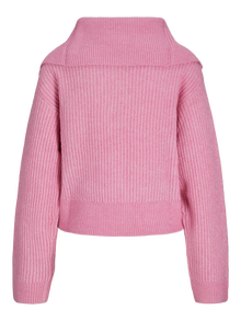 Jack & Jones Kadın Dik Yaka Örme Hırka - Gılly -Moonlite Mauve - 12255361