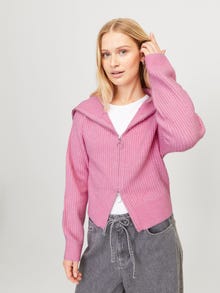 Jack & Jones Kadın Dik Yaka Örme Hırka - Gılly -Moonlite Mauve - 12255361