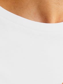 Jack & Jones Erkek Logo Baskılı Kısa Kollu Tişört - Luke -White - 12256785