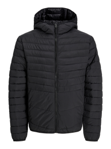 Jack & Jones Kapüşon Elastik bağlamalı manşetler Kapitone ceket -Black - 12256983