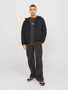 Jack & Jones Kapüşon Elastik bağlamalı manşetler Kapitone ceket -Black - 12256983