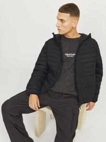 Jack & Jones Kapüşon Elastik bağlamalı manşetler Kapitone ceket -Black - 12256983