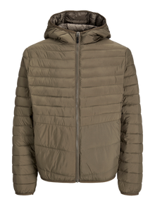 Jack & Jones Kapüşon Elastik bağlamalı manşetler Kapitone ceket -Canteen - 12256983