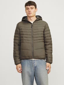 Jack & Jones Kapüşon Elastik bağlamalı manşetler Kapitone ceket -Canteen - 12256983