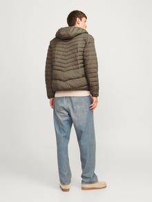 Jack & Jones Kapüşon Elastik bağlamalı manşetler Kapitone ceket -Canteen - 12256983