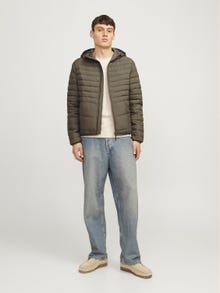 Jack & Jones Kapüşon Elastik bağlamalı manşetler Kapitone ceket -Canteen - 12256983