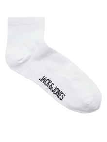 Jack & Jones Erkek 3'lü Çorap Paketi - Leon -White - 12257150
