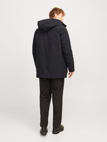 Jack & Jones Erkek Rüzgara Dayanıklı Kapüşonlu Parka - Keen -Black - 12258403