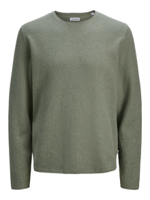 Jack & Jones Normal Kalıp Bisiklet Yaka Süveter -Iceberg Green - 12258407