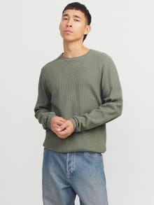 Jack & Jones Normal Kalıp Bisiklet Yaka Süveter -Iceberg Green - 12258407