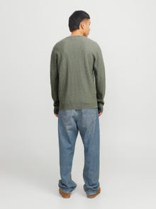 Jack & Jones Normal Kalıp Bisiklet Yaka Süveter -Iceberg Green - 12258407