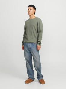 Jack & Jones Normal Kalıp Bisiklet Yaka Süveter -Iceberg Green - 12258407