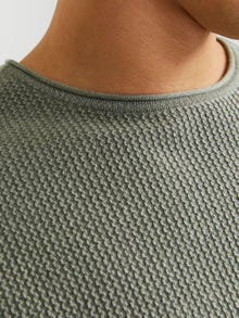 Jack & Jones Normal Kalıp Bisiklet Yaka Süveter -Iceberg Green - 12258407