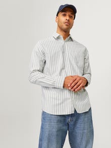 Jack & Jones Erkek RDD Uzun Kollu Çizgili Gömlek - Lesner -Egret - 12258860