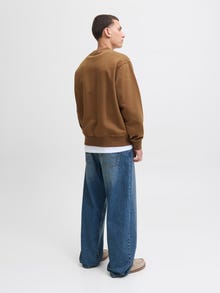 Jack & Jones Erkek Bisiklet Yaka Düz Renk Sweatshırt - Urban -Monks Robe - 12259945