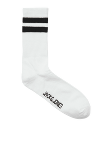 Jack & Jones Logolu 3'lü Paket Çorap - Travis -White - 12260082