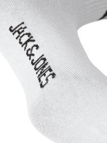 Jack & Jones Logolu 3'lü Paket Çorap - Travis -White - 12260082