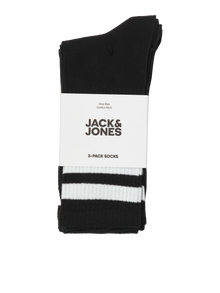 Jack & Jones Logolu 3'lü Paket Çorap - Travis -Black - 12260082
