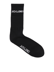 Jack & Jones Erkek Logo Detaylı 3'lü Çorap Paketi -Black - 12260083