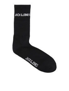 Jack & Jones Erkek Logo Detaylı 3'lü Çorap Paketi -Black - 12260083