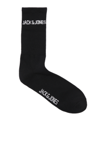Jack & Jones Erkek Logo Detaylı 3'lü Çorap Paketi -Black - 12260083