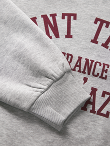 Jack & Jones Kadın Bisiklet Yaka Baskılı Sweatshırt -Merle -Light Grey Melange - 12260608