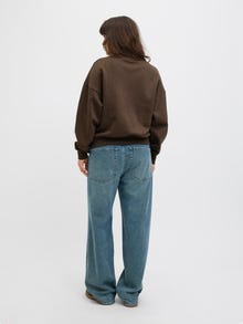Jack & Jones Kadın Bisiklet Yaka Baskılı Sweatshırt -Merle -Bracken - 12260608