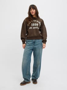 Jack & Jones Kadın Bisiklet Yaka Baskılı Sweatshırt -Merle -Bracken - 12260608