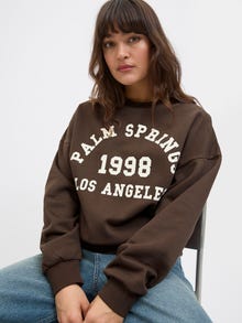 Jack & Jones Kadın Bisiklet Yaka Baskılı Sweatshırt -Merle -Bracken - 12260608