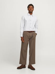 Jack & Jones Erkek Relaxed Fıt Gömlek - Bushwıck -White - 12260628