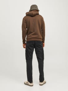 Jack & Jones Rahat Kalıp Orta bel Katlanmış etek uçları Kargo Pantolon -Black - 12260912