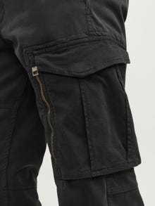 Jack & Jones Rahat Kalıp Orta bel Katlanmış etek uçları Kargo Pantolon -Black - 12260912