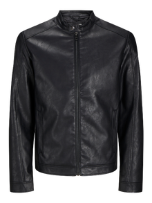 Jack & Jones Erkek Suni Deri Ceket - Dylan -Black - 12261195