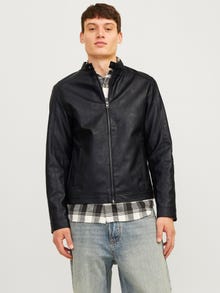 Jack & Jones Erkek Suni Deri Ceket - Dylan -Black - 12261195