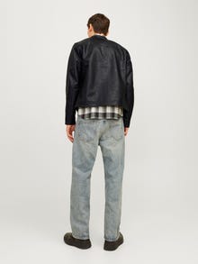 Jack & Jones Erkek Suni Deri Ceket - Dylan -Black - 12261195
