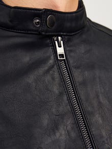 Jack & Jones Erkek Suni Deri Ceket - Dylan -Black - 12261195
