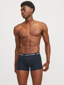 Jack & Jones Erkek Logolu Beli Lastikli 5'li Boxer Paketi - Anthony -Navy Blazer - 12263362