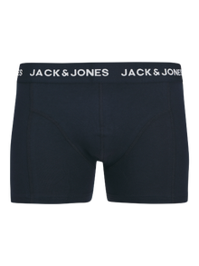 Jack & Jones Erkek Logolu Beli Lastikli 5'li Boxer Paketi - Anthony -Navy Blazer - 12263362