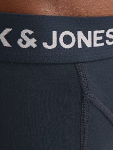 Jack & Jones Erkek Logolu Beli Lastikli 5'li Boxer Paketi - Anthony -Navy Blazer - 12263362